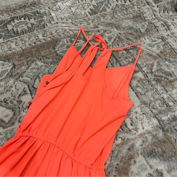 Fluorescent dress with keyhole tie back and cinch waist - Picture 4 of 6